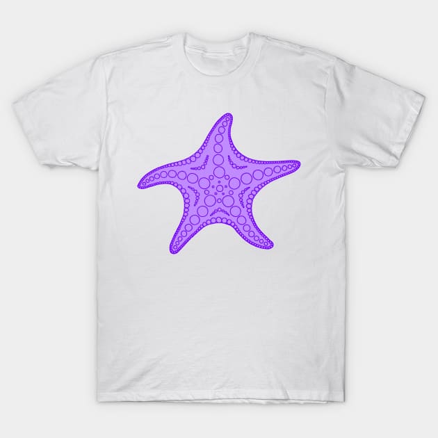 Starfish (purple) T-Shirt by calenbundalas